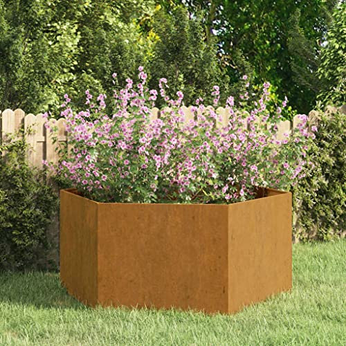 Generico Jardinera óxido 90 x 90 x 45 cm acero Corten, 823676