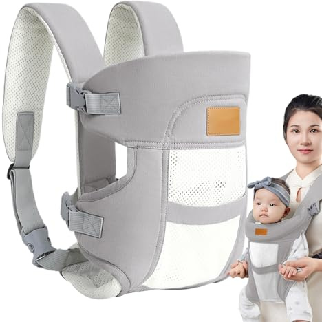 Fyrdyn Baby Chest Carrier | Andningsbar Bärsele,Ergonomisk Ventilerad Horisontell Slingväska Med Justerbart Huvudstöd För Naturpromenader, Hundpromenader Och Vardagsärenden