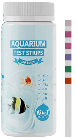 Akvarium Testremsor | 100 Stycken Testremsor För Akvarievattentest - 6-i-1 Testpapper Vattenkvalitets Testare För Saltvatten, Bassäng, Spa, Resa, Daglig Användning, Nybörjare, Kommersiell