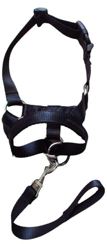 Pet Muzzle – hundgrimma sele | mjukt svart munskydd, justerbart justerbart | fästverktyg, lätt säkert träningsskydd för att förebygga, barkkontroll, säker gångtillbehör för valp
