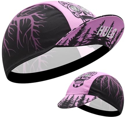 HULG Cappellino da Ciclismo Unisex - Cappellino da Ciclismo in Poliestere - da Indossare sotto Il Casco - Fodera per Casco da Bicicletta Traspirante e Anti-Sudore (Color-12)