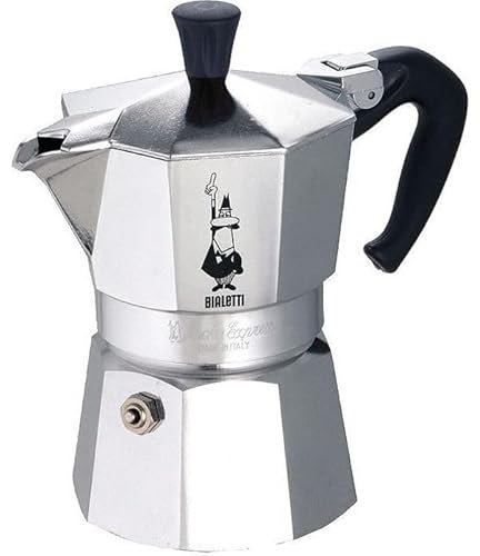 Bialetti Moka Express - Cafetera italiana (3 tazas, aluminio)
