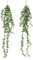 Meneco Artificial Hanging Succulent Plants – 2 Pack String of Pearls Plant Artificial Hanging Plants Unpotted Fake Plants Decor (Small)