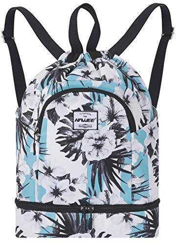 Impermeable Casual Mochila con Cordón Grande Deporte Bolso de Gimnasia