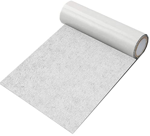 GELAISI Filz Selbstklebend Hellgrau, 20x200cm Selbstklebender klebriger Filz, 2 mm Dick Filzgleiter Mehrzweckklebstoff für Box Liner Cup Mat, Bilderrahmen, Stuhlbein, Tischbeine, DIY Halloween