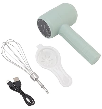 Elektrisk handmixer automatisk USB-uppladdningsbar bärbar trådlös handhållen mixer för bakning tårta äggkräm (ljus cyan)