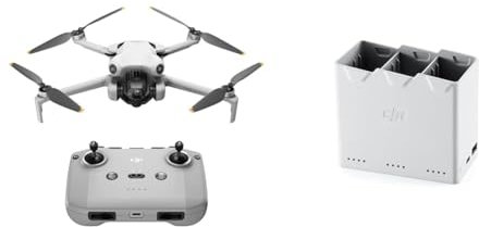 DJI Mini 4 Pro (DJI RC-N2), Folding Mini-Drone with 4K HDR Video Camera for Adults, Under 0.549 lbs/ & Mini 4 Pro/Mini 3 Series Two-Way Charging Hub, Compatibility: Mini 4 Pro, Mini 3 Pro, Mini 3