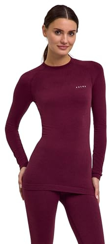 FALKE Women's Wool-Tech Protective Longsleeved Sports Functional Shirt for Cold to Very Cold Temperatures Padding On Shoulders and Waist Breathable Climate-Regulating Wool Functional Yarn 1 Piece