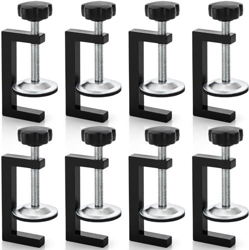 Nagpew 8 Piece Metal C Clamps, 2 Inch Heavy Duty G Clamp for Woodworking, Small Adjustable Metal Desk Fence Cabinet Clip for Assembly, Gluing, Welding, Metalworking, Mounting