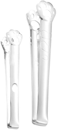 MOTHNUR 2 Set Pinze Per Alimenti in Acciaio Inossidabile Pinze Da Cucina Per Cucinare Tiki Pinze Per Cucinare Ciotola Per Gatti Leccabile Alimentatore Spatola Chiaro Silver 2 Pezzi * 2