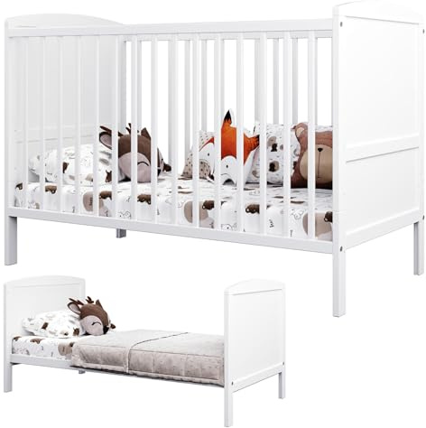 Genérico Cuna Leo para bebés, Incluyendo colchón de 60 x 120 cm: funcionalidad y Comodidad en un Solo Producto