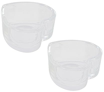 TOYZFRIENDY Lot De 2 Bols Anti-éclaboussures pour Hamster Et Chinchilla, Bol à Eau en Plastique Transparent, Petit Format, Adapté Aux Cages De Petits Animaux Domestiques
