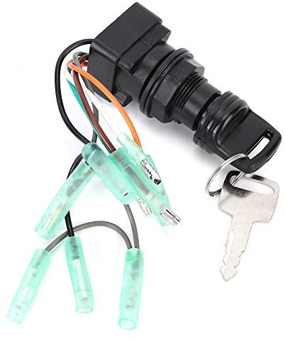 OUKENS Conjunto de interruptor de llave de encendido, interruptor de encendido del motor para caja de control fueraborda Suzuki 37110-99E00 37110-92E01