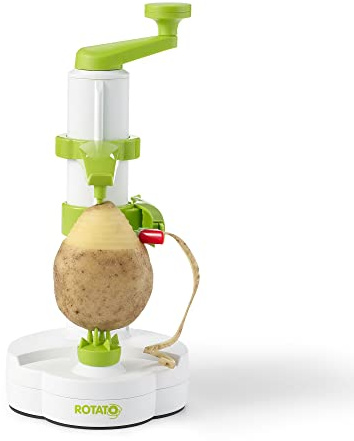 Starfrit Rotato Manual Peeler - Include 4 Spare Blades and Thumb Knife - Peel in Seconds with one Easy Motion Potatoes, Apples and Citrus