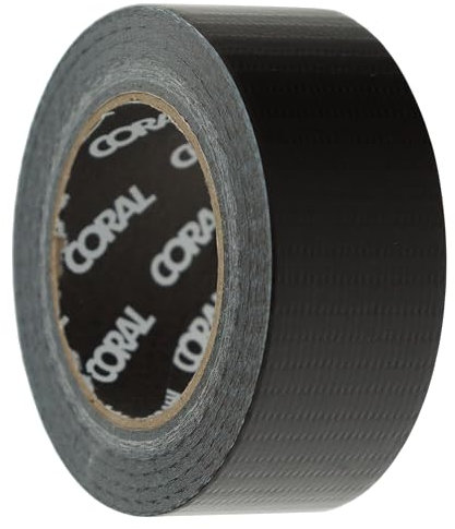 Coral 71370 Endurance Duct Tape Black High Strength Handy Mini roll Pocket Gaffer Cloth Tape 1 inch 10M roll