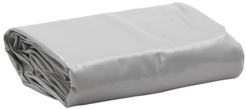 vidaXL Bâche, Couverture de Toit avec Oeillets Métalliques, Bâche de Protection Résistante aux UV Jardin Extérieur, Gris 5x7 m 650 g/m²