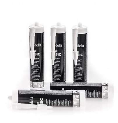 Styroporkleber Acrylkleber Weiß 4 x 310 ml für Zierleisten Stuck Styroporleisten Styropor-Deckenleisten EPS, XPS, Sockelleisten, Rosetten-Baukleber Montagekleber - Klebstoff für innen