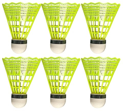 Volants De Badminton En Nylon - 6 Shetlecocks À Tête Sphérique En Mousse | Balle De Badminton Élastique Pratique Pour | Volant En Nylon Doux Anti-coup Pour Adultes, Entraînement De Badminton