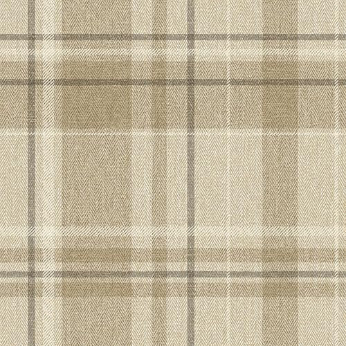CROWN Harris Check M1868 Papier peint texturé de luxe, naturel