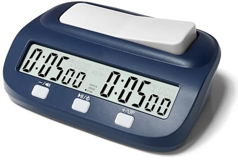 Reloj de Ajedrez Digital, Temporizador Profesional con Función de Bonus y Retardo - Compacto y Multifuncional para Ajedrez, Go, Shogi y Juegos de Cartas