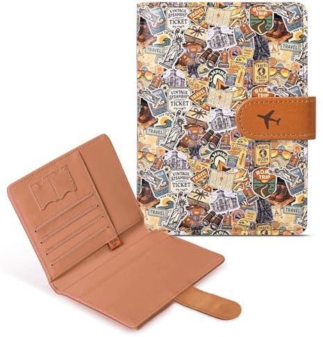 COSHAYSOO Personalized RFID Passport Holder for Travel Women Passports Cover Case Air Essentials Airplane Flight Accessories Airline Plane Flying Must Haves Christmas Gifts for Travellers