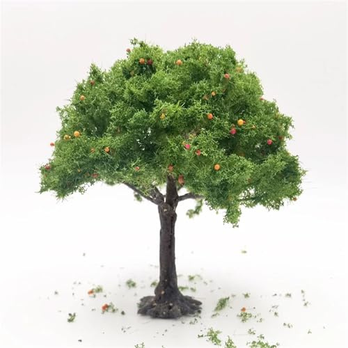 BDXMKS Alberi Modellismo Modello di albero da frutto simulato 10/15/23 cm, modello in filo metallico, paesaggio in miniatura, materiale for treni, layout ferroviario(23cm 1pc)