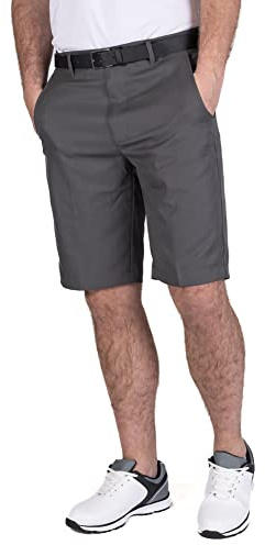 Island GREEN Men's Tour Breathable Golf Shorts, Charcoal, 38W