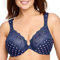 Glamorise Damen 1245 Plunge Bra, Marine Print, 40D