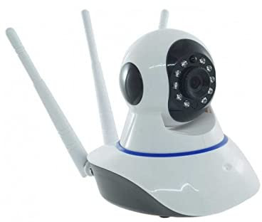 GC GLOBALCOMMERCE Telecamera IP Wireless Videosorveglianza 1080P Motorizzata con Infrarossi a 3 Antenne Wifi con visione notturna