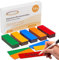 ECENCE Magnetstreifen beschreibbar 75 Stück - 75x25mm - abwischbare Magnetschilder - Magnet-Etiketten zuschneidbar für Whiteboards, Kühlschränke, Magnettafeln - bunt