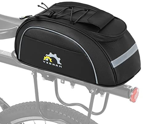 YIWENG Insulated Bike Cooler Bag, Waterproof Cycling Bicycle Insulated Cooler Bag MTB Bike Trunk Bag Rear Rack Bag Storage Luggage Carrier Bag Pannier
