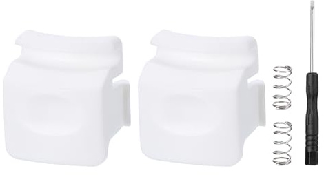 QUARKZMAN Ersatz Knopf für 24oz 32oz Flasche Non-Bpa Wasser Flasche Deckel Mund Oberteil Kappe Druck Schalter Teile für 19/24/25/32/40oz Edelstahl Flasche Zubehör Weiß 2Stk