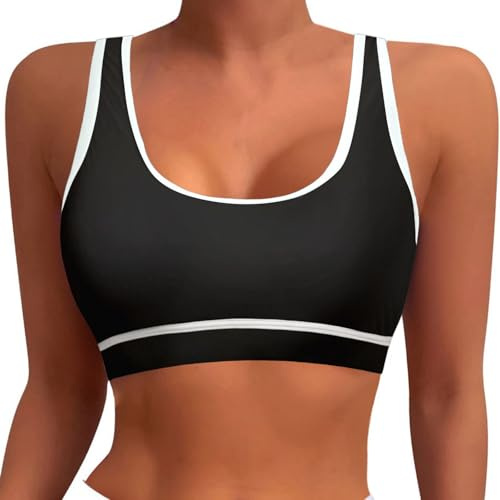 Genérico Top de Mujer Bañadores Deportivo Blusa Bikini Halter Sujetador Sexy Bañador Espalda Descubierta Top Bañador de Surf Blusa Natación al Aire Libre Vacaciones