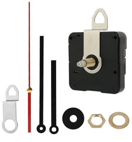 Mécanisme horloge murale, mouvement horloge silencieux avec grandes aiguilles, mécanisme horloge pile 22 mm axe pour cadran jusqu’à 10 mm d’épaisseur, kit horloger pour réparation ou création DIY