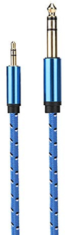 ZJchao Câble Stéréo 3,5 Mm à 6,35 Mm pour Amplificateurs, Haut-parleurs et Guitares électriques (#3)