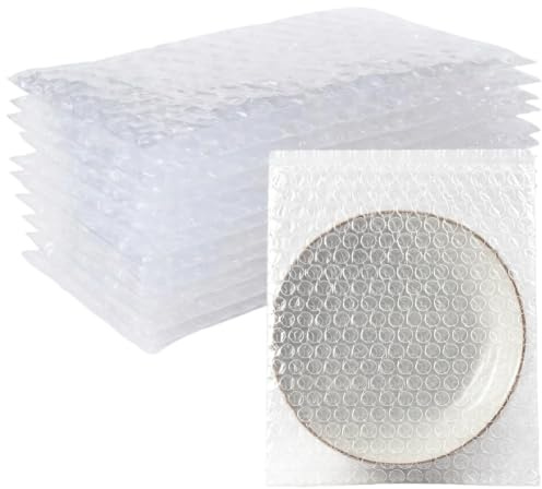 CREATCABIN 50 Paquet Sacs à Bulles Transparents 30x40cm avec Coussins à | Bulles Double Paroi Emballage Protection Antichoc Plastique pour Déménagement Expédition et Stockage Petites Entreprises