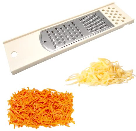 Grattugia Formaggio Manuale, Mandolina Grossolana e Fine, Zester per Grana, Parmigiano, Agrumi, Limone, Zenzero, Cioccolato, Frutta Verdure, Carote, Acciaio Inox Lavabile in Lavastoviglie