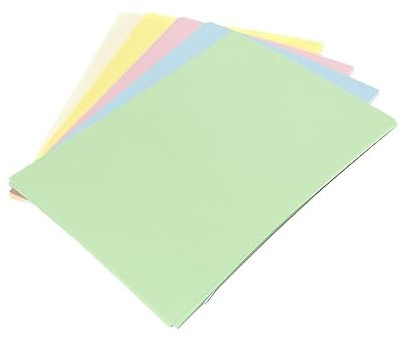 100 FG Di CARTA COLORATA colori PASTELLO A4 80 gr fai da te decorazioni