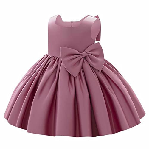 LOIJMK Blomflicka, rosett, tyllklänning för barn, baby, bröllop, brudtärna, födelsedagsfest, festtåg, formella klänningar, småbarn, första dopklänning, skidtröjor damer, b, 2-3 År