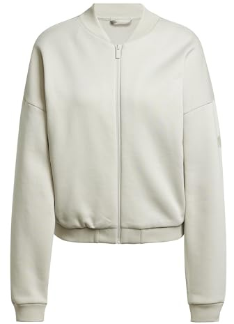 adidas Women's ESSENTIALS CONTEMPORARY LOGO BOMBER JACKET, Wonder Alumina, M