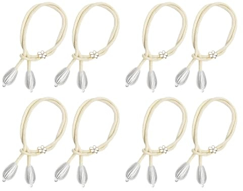 8PCS Alzapaños De Cortina, Alzapaños Cortinas,Sujeta Cortinas Iman, Alzapaños Para Cortinas Cuerda Trenzada,Tiebacks De Cortina Para Cortinas, Para La Decoración De La Ventana Del Hotel Home Office