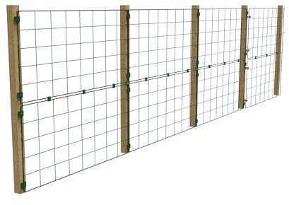 Mesh Fencing by Conka Pets - 1m x 0.5m Fence Panels - Large Mesh - Permanent Puppy/Dog/Garden Fencing - for Outdoor Use - Various Sizes