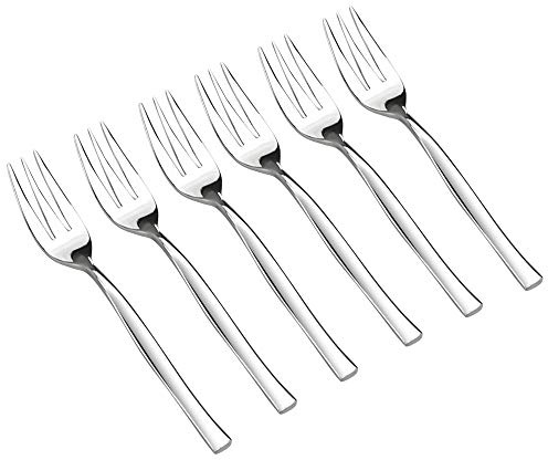 Idomy Stainless Steel 3-Tine Tasting Forks for Appetizers, 12-Piece