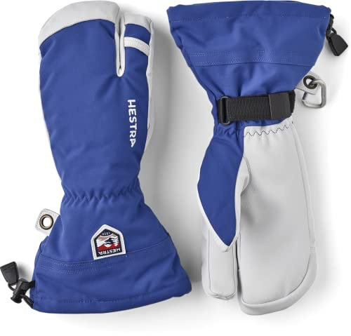 Hestra Armee Leder Heli Ski 3 Finger Handschuh ROYAL BLUE 10