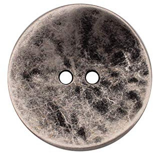 coole wellig silber matt Metall Knöpfe 2 Loch Jackenknöpfe in 4 Größen (5 Stück) (34mm)