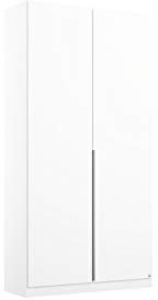 Rauch Möbel Alabama Schrank Kleiderschrank Drehtürenschrank Weiß 2-türig inklusive Zubehörpaket Basic 1 Kleiderstange, 1 Einlegboden BxHxT 91x210x54 cm