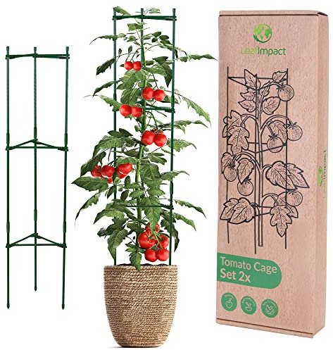 2-Pack Tomato Cage | Help Your Plants Grow | Plant Cages & Supports | Adjustable Size | Tomato Plant Support | Tomato Support Frame | Tomato Trellis | For Vertical Climbing Plants & Vegetables