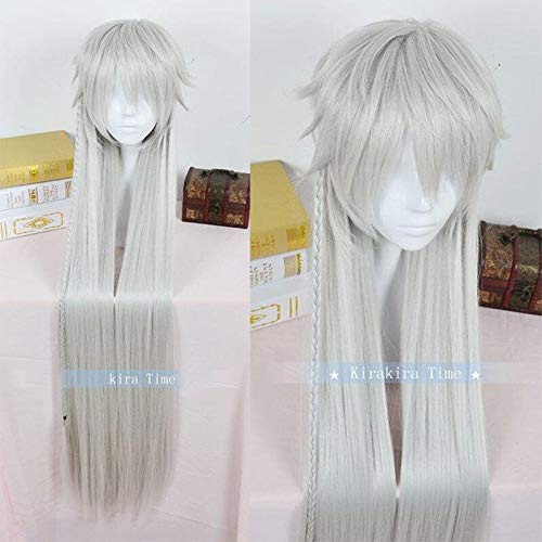 VLEAP 39 100cm lang Anime Kuroshitsuji Black Butler Undertaker Under taker Hitzebeständige Haare Cosplay Kostüm Mode Perücke