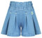 Shorts für Teenager-Mädchen Plissee-Rock Shorts Sommer Weite Kurze Hosen Lässig Elastischer Bund Jeans Kurz 10-12 Jahre