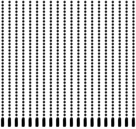 CJZZ 20 Pièces Noir chainette, Chaine Acier Inoxydable, Chaine Acier, Métal Boucle Chaîne à Billes, pour Porte-clés, Projets d'artisanat, étiquettes